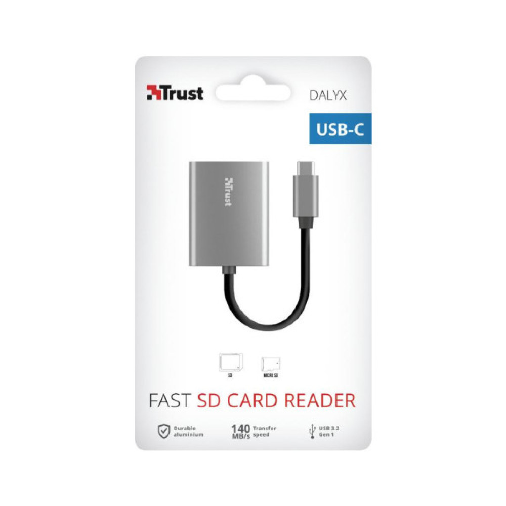 Зчитувач флеш-карт Trust Dalyx Fast USB-С Card reader (24136)