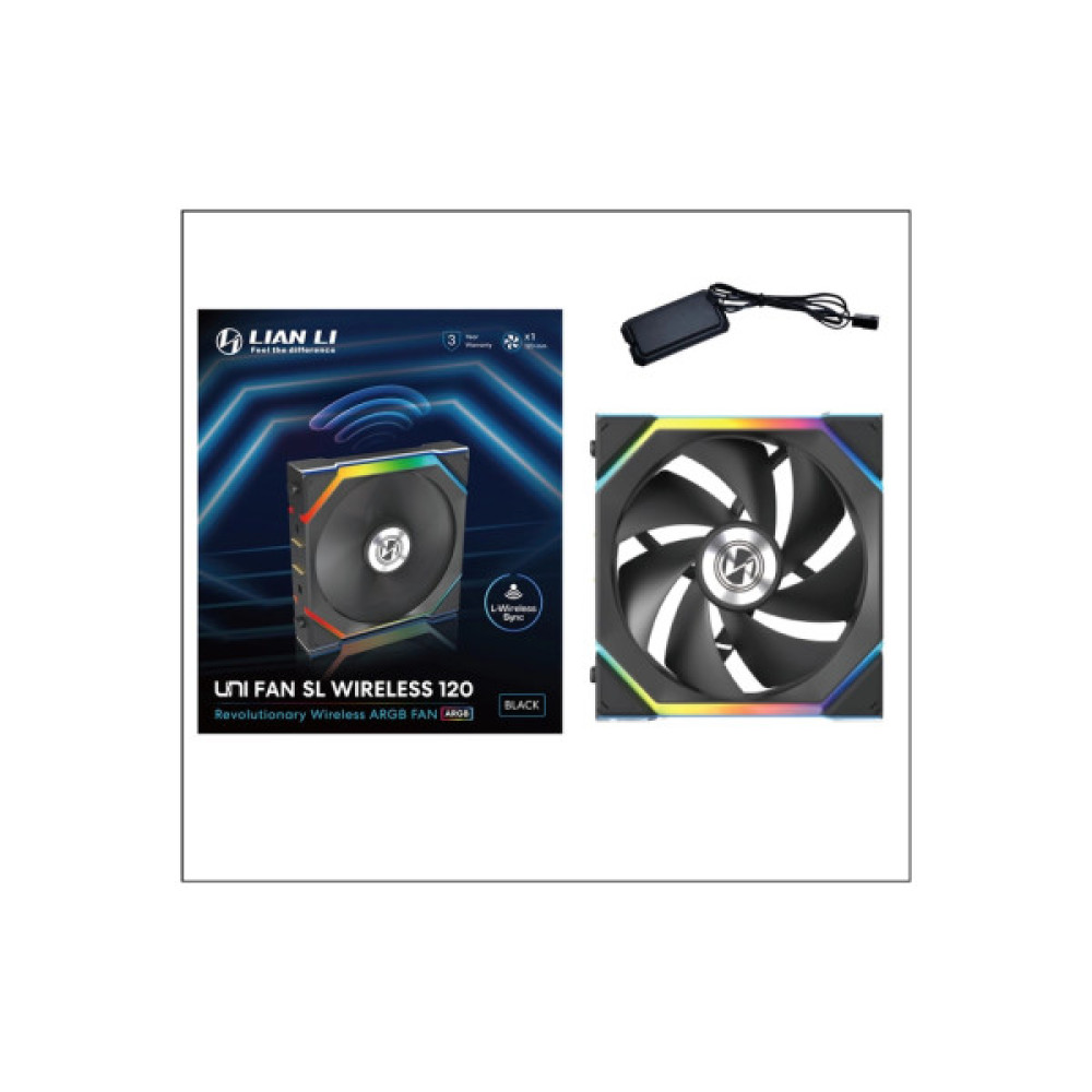 Кулер до корпусу Lian Li Uni Fan SL WIRELESS 120-1, Black (G99.12SL1W1B.00)