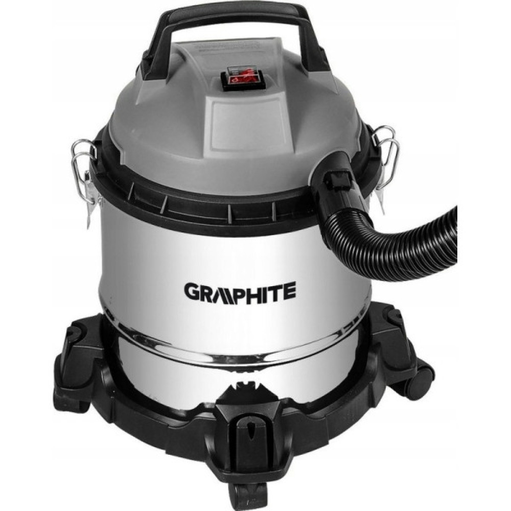 Пилосос професійний GRAPHITE, 800Вт, 12кПа, контейнер 12л, колеса