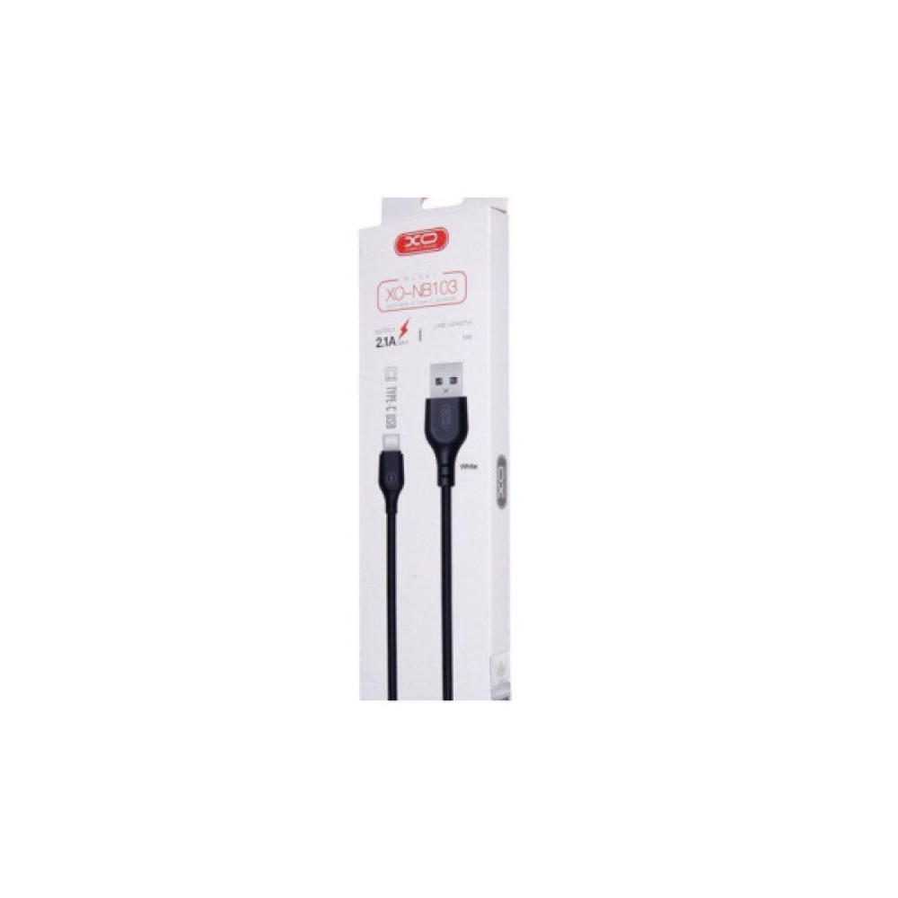 Дата кабель USB 2.0 AM to Lightning 2.0m 2.1A black XO (XO-NB-103-L-2-BK)