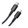 Дата кабель USB-C to Lightning 0.5m 20W black Essager (EXCTL-CGB01)