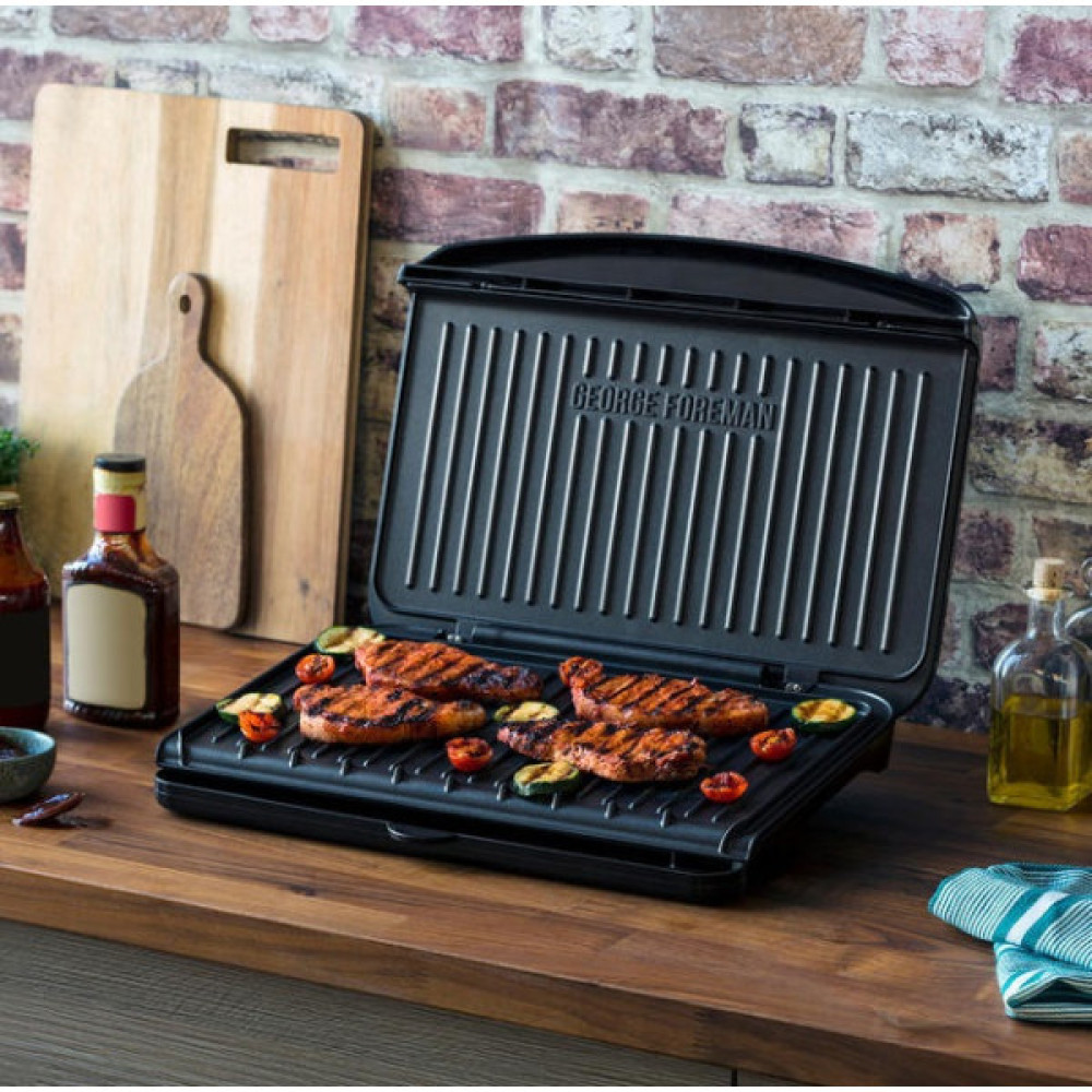 Гриль George Foreman прижимний Fit Grill Large 2400Вт, темп. режимів-1, пластик, чорний
