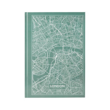 Канцелярська книга Axent Maps London А4 в твердій обкладинці 96 аркушів в клітинку Бі (8422-516-A)