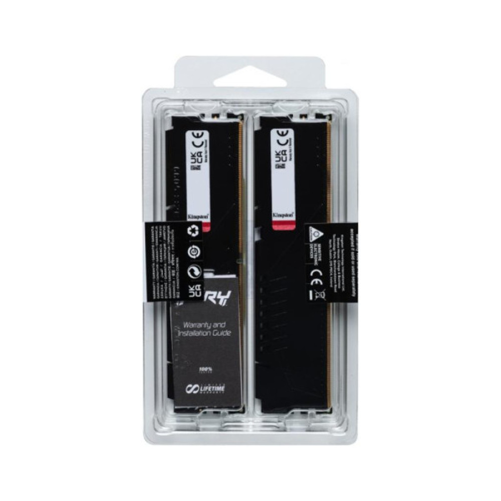 Модуль пам'яті для комп'ютера DDR5 64GB (2x32GB) 5600 MHz Fury Beast Black Kingston Fury (ex.HyperX) (KF556C36BBE2K2-64)