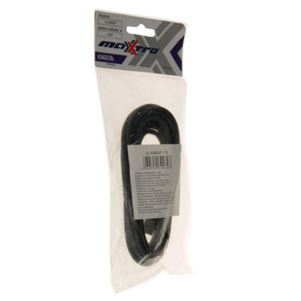 Дата кабель USB 2.0 AM/AF 3.0m Maxxter (U-AMAF-10) Дата кабель USB 2.0 AM/AF 3.0m Maxxter (U-AMAF-10)