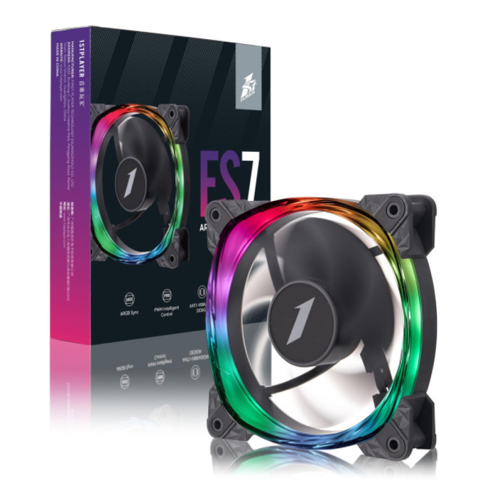 Кулер до корпусу 1stPlayer FS7 Black (FS7-BK-1IN1)