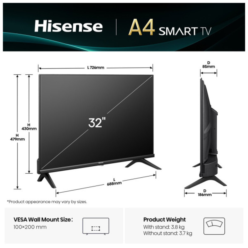 Телевізор Hisense 32A4Q