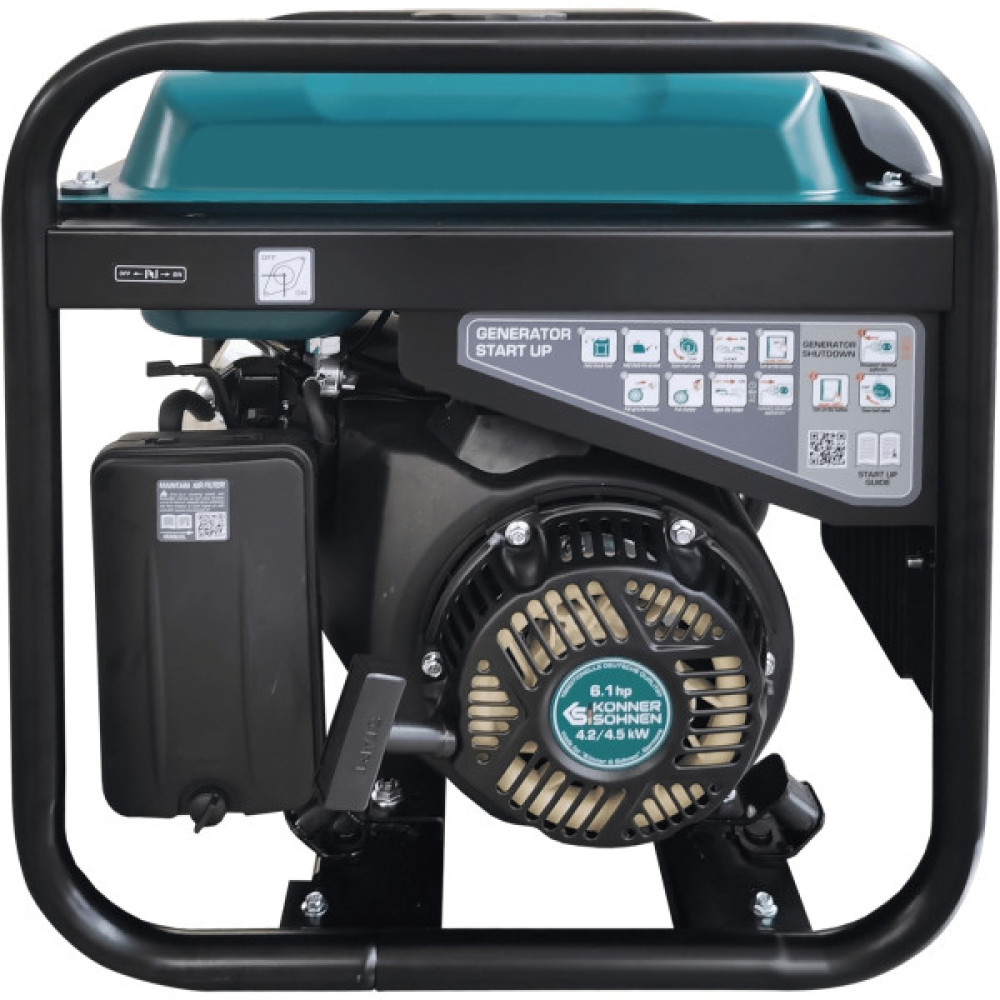 Генератор бензиновий інверторний Konner&Sohnen KS 4500i, 230В, 4.5кВт, ручний стартер, 33кг