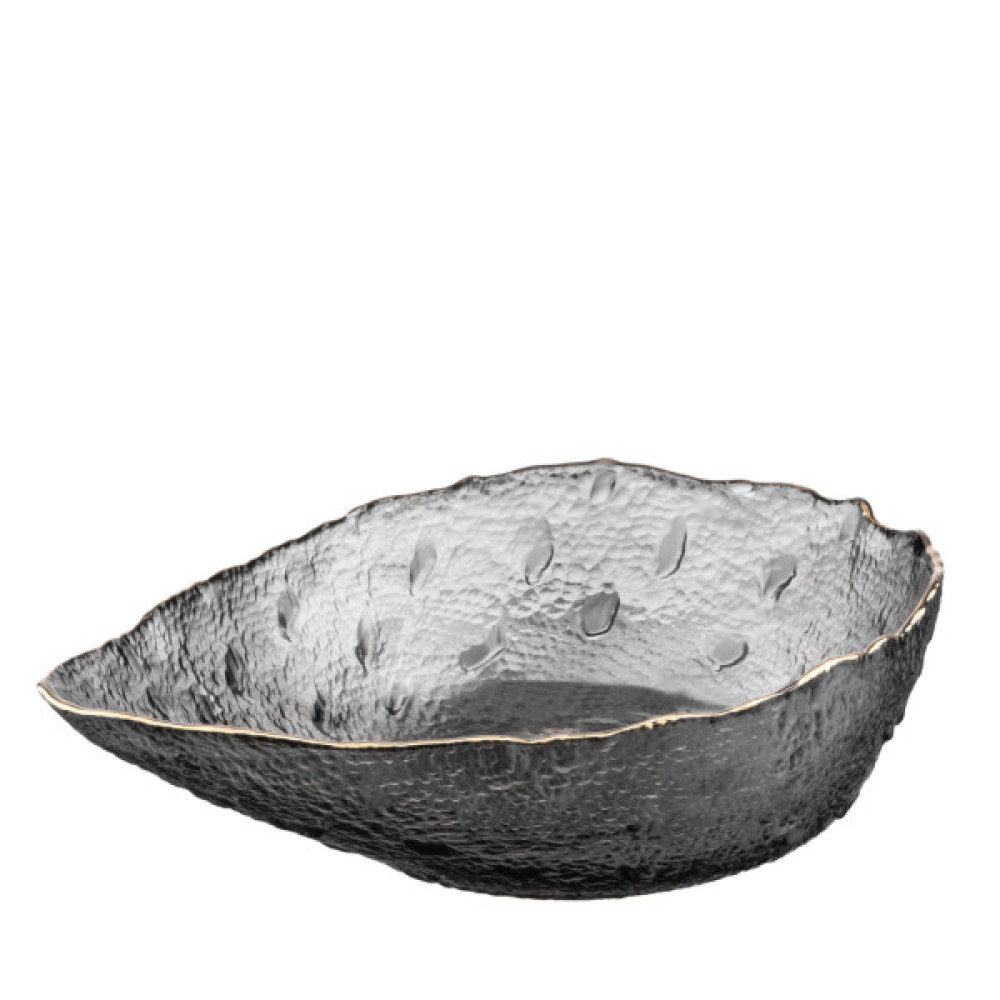 Салатник Ardesto Leaf 17.5см, скло, сірий (AR5010)