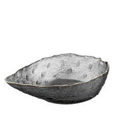 Салатник Ardesto Leaf 17.5см, скло, сірий (AR5010)