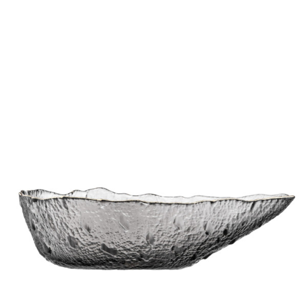 Салатник Ardesto Leaf 17.5см, скло, сірий (AR5010)