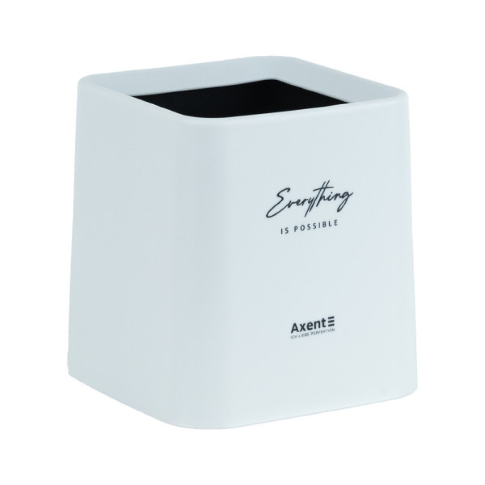 Кошик для паперів Axent Настільний контейнер для сміття, квадратний, білий (2132-21-A)