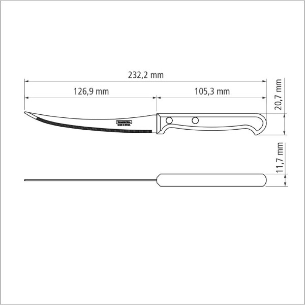 Кухонний ніж Tramontina Ultracorte Tomato 127 мм (23852/105)