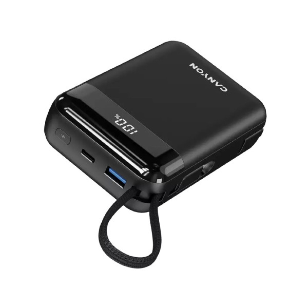Батарея універсальна Canyon 20000mAh OnPower 204 PD/20W Built-in Lightning Cable (CNS-CPB204B)