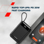Батарея універсальна Canyon 20000mAh OnPower 204 PD/20W Built-in Lightning Cable (CNS-CPB204B)
