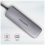 Концентратор AXAGON USB-C to 2xUSBA + HDMI + SD/microSD + USB-C PD 100W 0.2m grey (HMC-5)