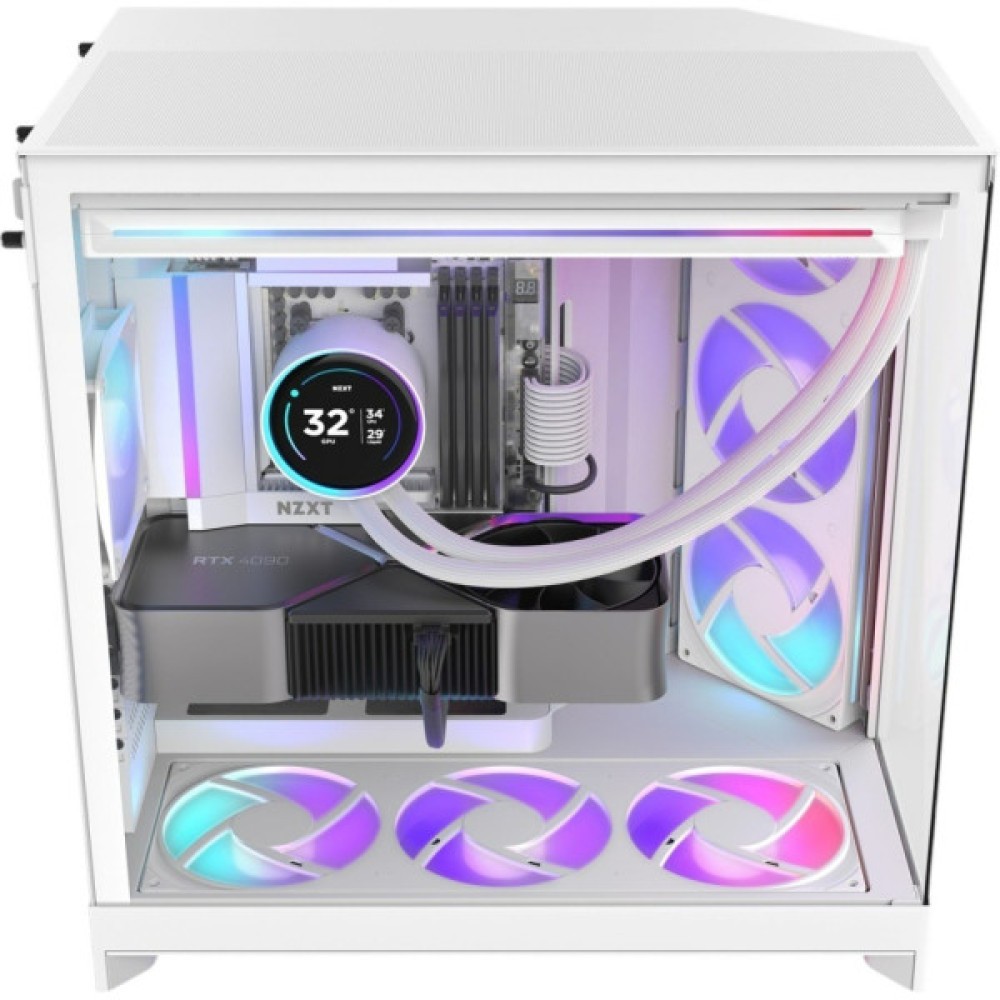 Корпус для ПК NZXT H9 Flow RGB Dual-Chamber White (CM-H92FW-R1)