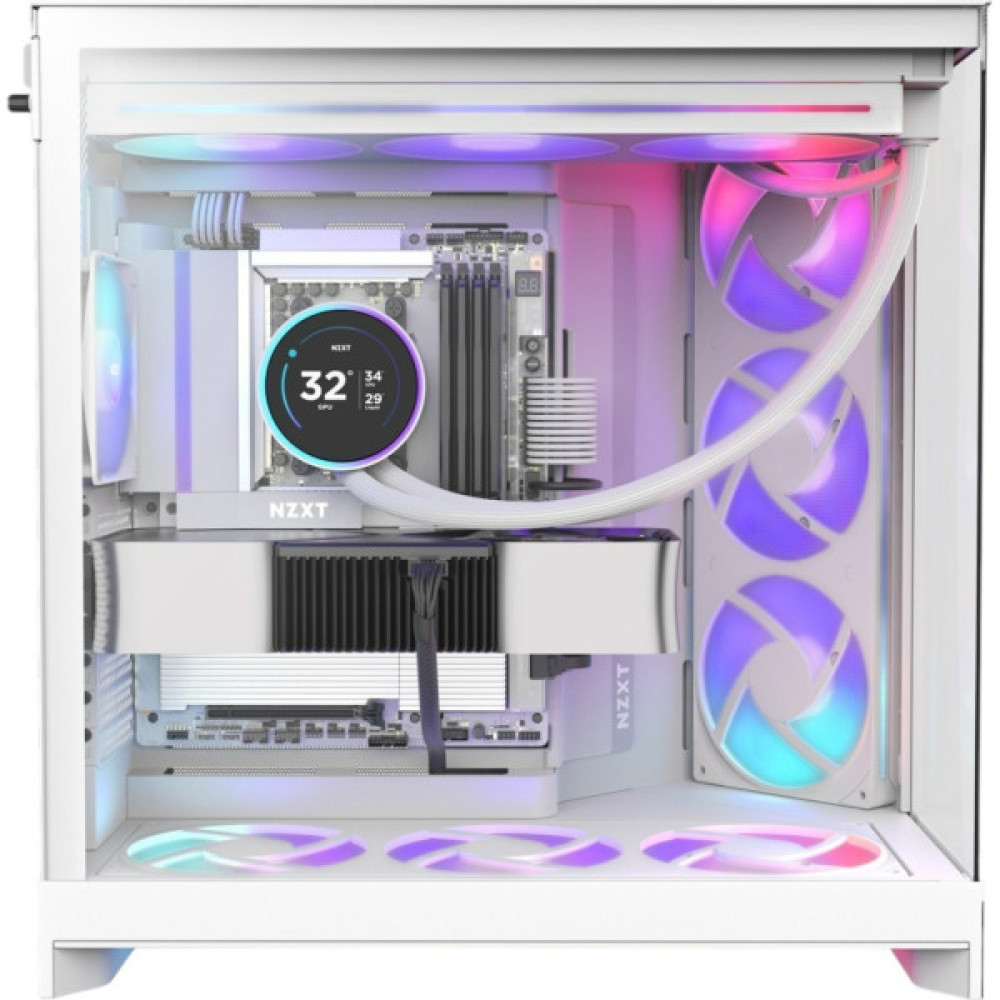 Корпус для ПК NZXT H9 Flow RGB Dual-Chamber White (CM-H92FW-R1)