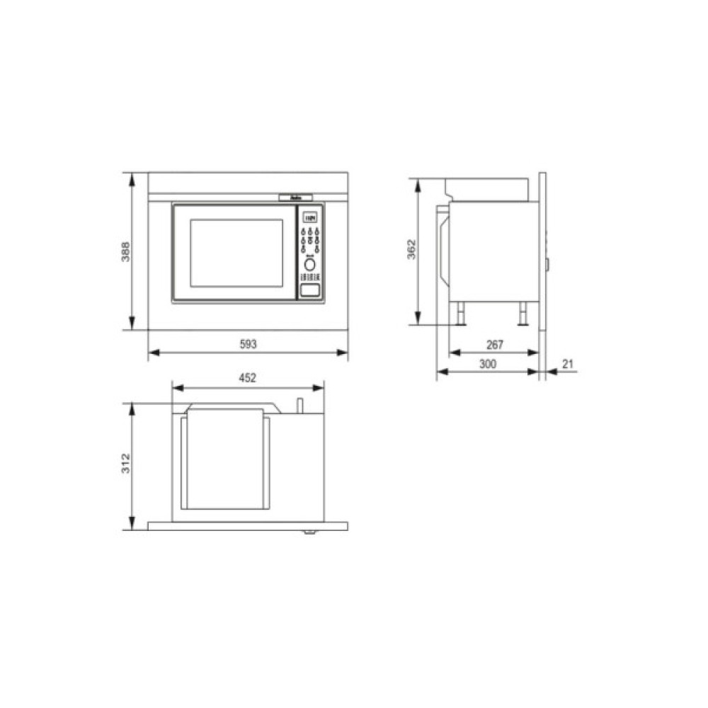 Мікрохвильова піч Hansa AMGB20E2GB