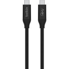 Кабель Belkin USB-C > USB-C заряджання/синхронізації 100Вт PD, USB4, 40Гбс, 0.8м, чорний