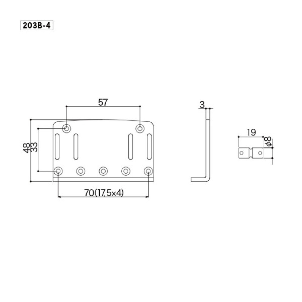 Бридж для гітари Gotoh 203B-4 CK
