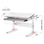Парта Mealux Edmonton Multicolor Pink Lite (BD-610 W/MC + PN Lite) Парта Mealux Edmonton Multicolor Pink Lite (BD-610 W/MC + PN Lite)