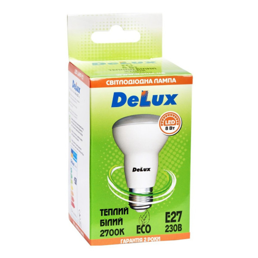 Лампочка Delux FC1 8 Вт R63 2700K 220В E27 (90001459) Лампочка Delux FC1 8 Вт R63 2700K 220В E27 (90001459)