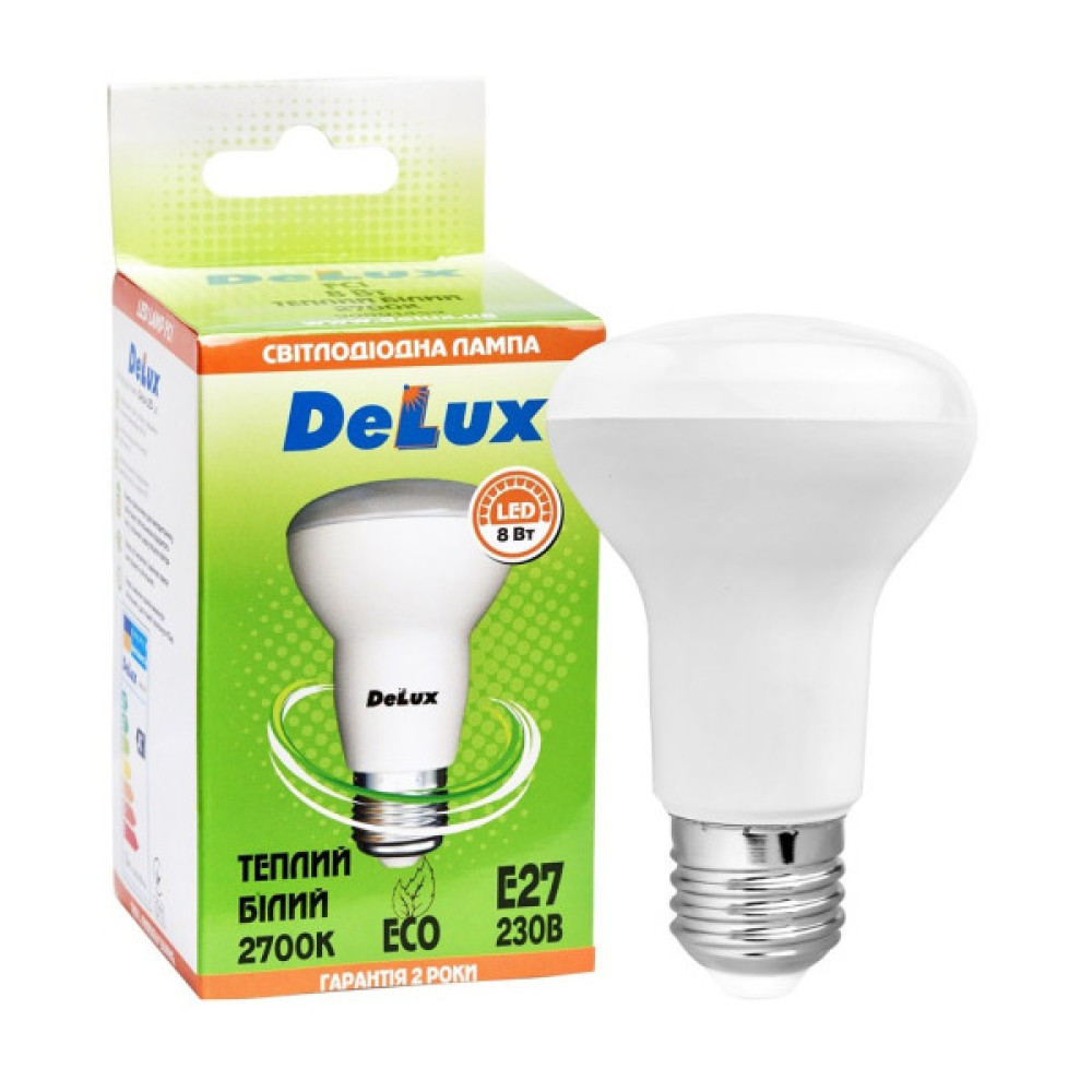 Лампочка Delux FC1 8 Вт R63 2700K 220В E27 (90001459) Лампочка Delux FC1 8 Вт R63 2700K 220В E27 (90001459)