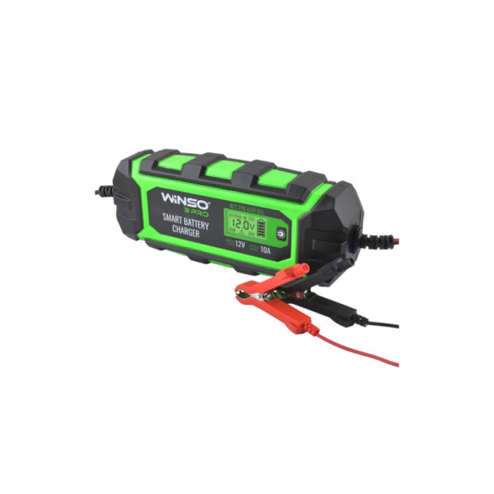 Зарядний пристрій для автомобільного акумулятора WINSO PRO LCD 10A, 12V, 4-200Ah (139520) Зарядний пристрій для автомобільного акумулятора WINSO PRO LCD 10A, 12V, 4-200Ah (139520)
