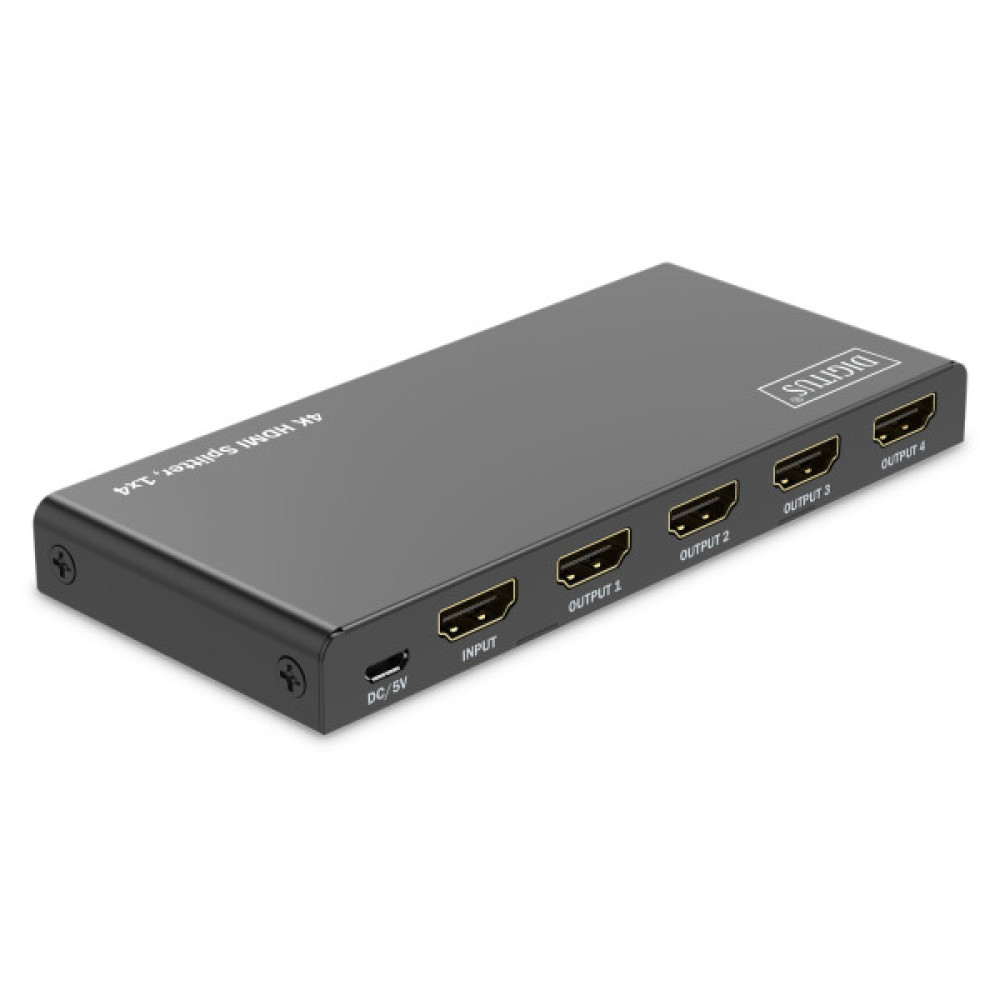Відеосплітер DIGITUS HDMI (INx1 - OUTx4), 4K