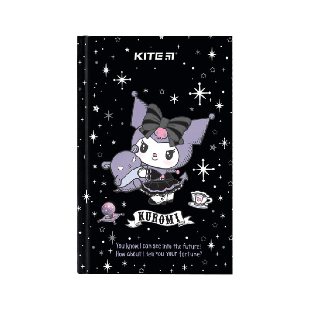 Блокнот Kite А6 Kuromi, тверда обкладинка, 80 аркушів, клітинка (HK24-199-1)