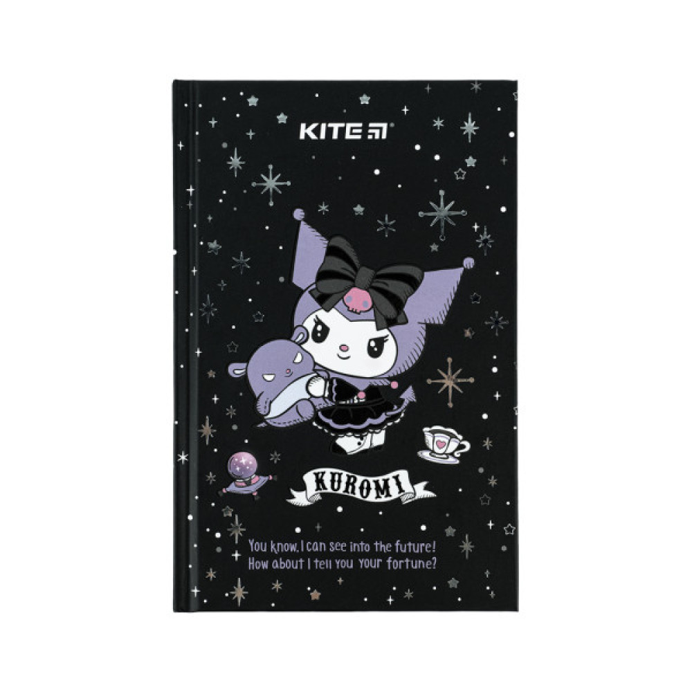 Блокнот Kite А6 Kuromi, тверда обкладинка, 80 аркушів, клітинка (HK24-199-1)