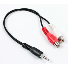 Кабель мультимедійний 3.5mm M to 2xRCA F 0.2m Cablexpert (CCA-406)