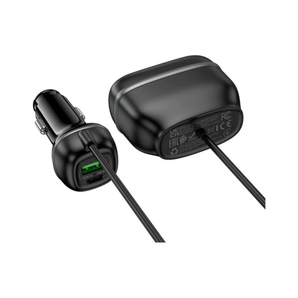 Зарядний пристрій HOCO HOCO Z59 Rank 48W dual port USB-C PD30W + USB QC3.0 Black (6942007641500)
