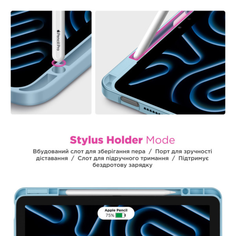 Чохол до планшета Armorstandart Y-Type PEN Samsung Galaxy Tab S9+ / S9 FE+ / S10+ Blue (ARM85525)