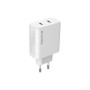 Зарядний пристрій ColorWay GaN Mini 50W PD Port PPS USB (Type-C PD 30W + Type-C PD 20W) white (CW-CHS050PD-WT)