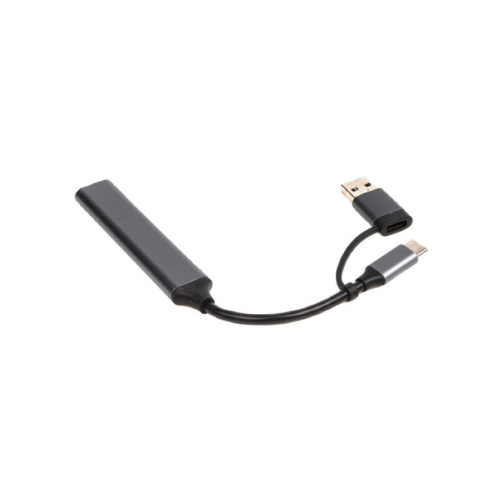 Концентратор Dynamode USB Type-C + USB-A to 1хUSB-C 3.0 1хUSB-A 3.0 2xUSB-A 2.0 dark grey (DM-UH-314AC)