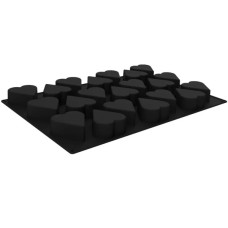 Форма для випікання Silikomart 600x400 мм "серце" 95 x 88 h40 мм 21 x 210 мл (SQ087/YL)