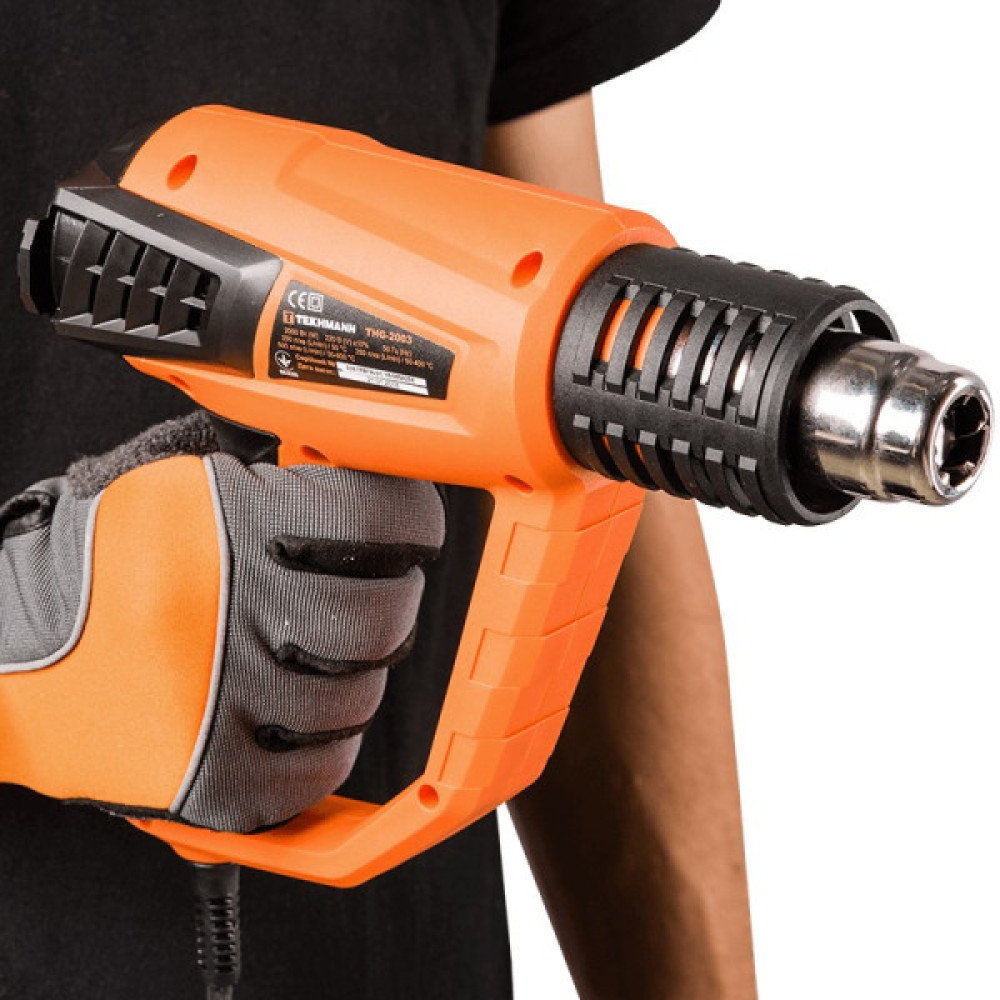 Фен будівельний Tekhmann THG-2003 2000Вт 50/400/600°С 250/250/500л/хв 0.7кг