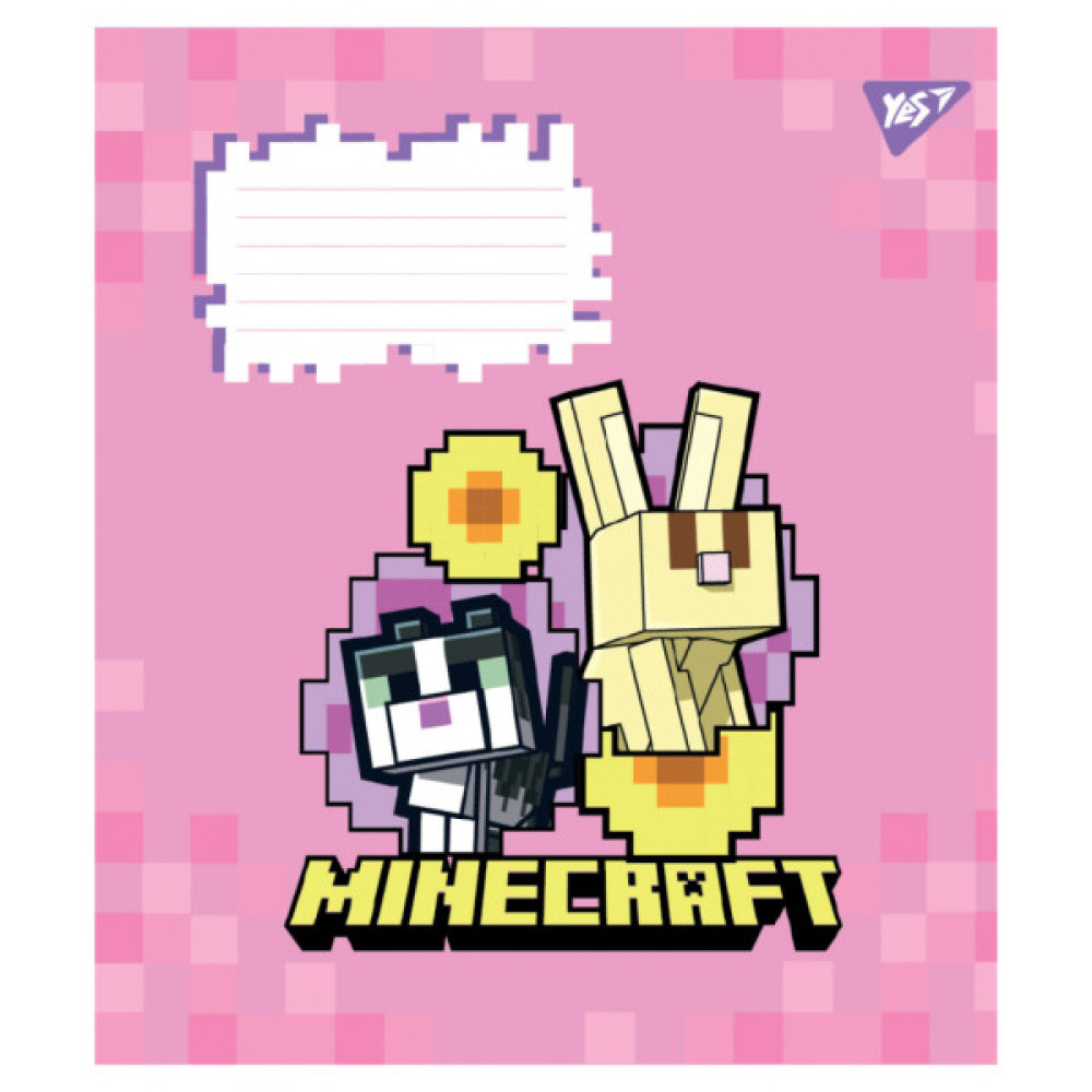 Зошит Yes Minecraft Flowers А5 18 аркушів клітинка (767586)