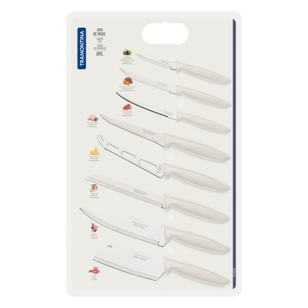 Набір ножів Tramontina Plenus Light Grey 8 шт (23498/332)