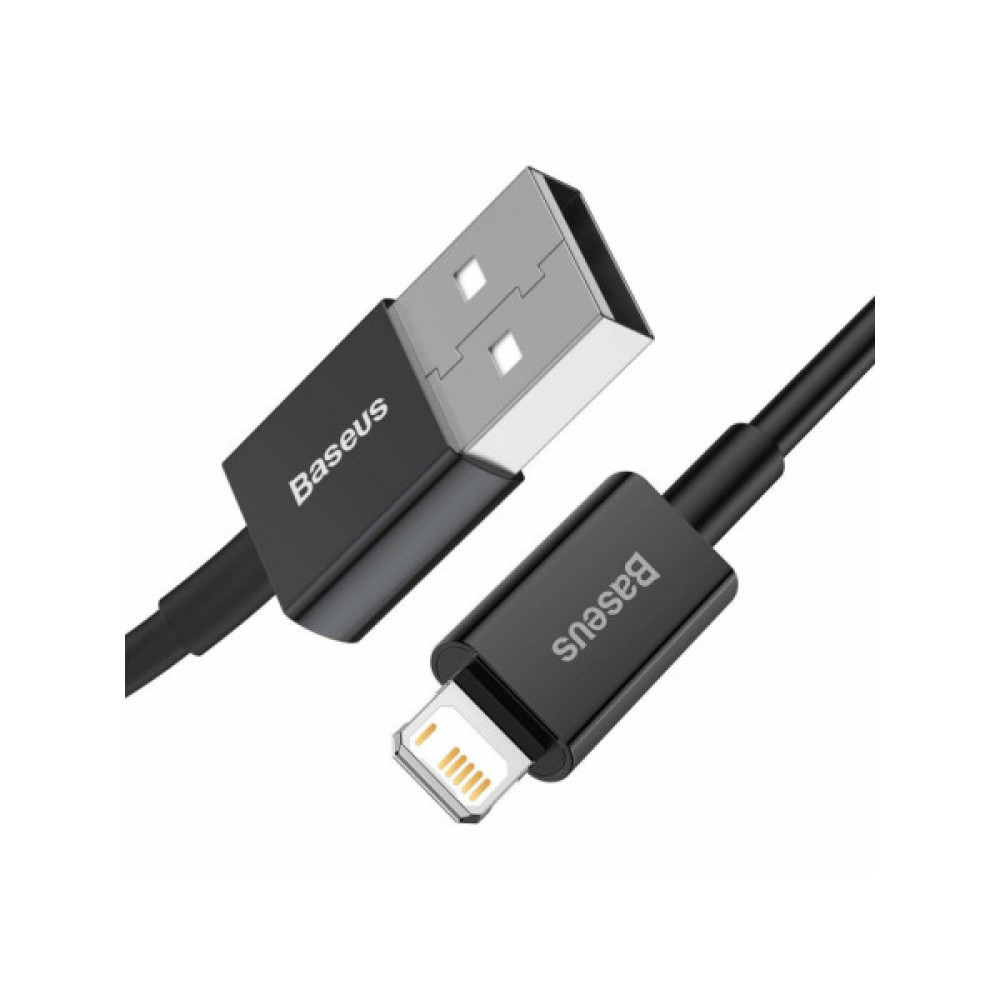 Дата кабель USB 2.0 AM to Lightning 2.0m 2.4A black Baseus (CALYS-C01)
