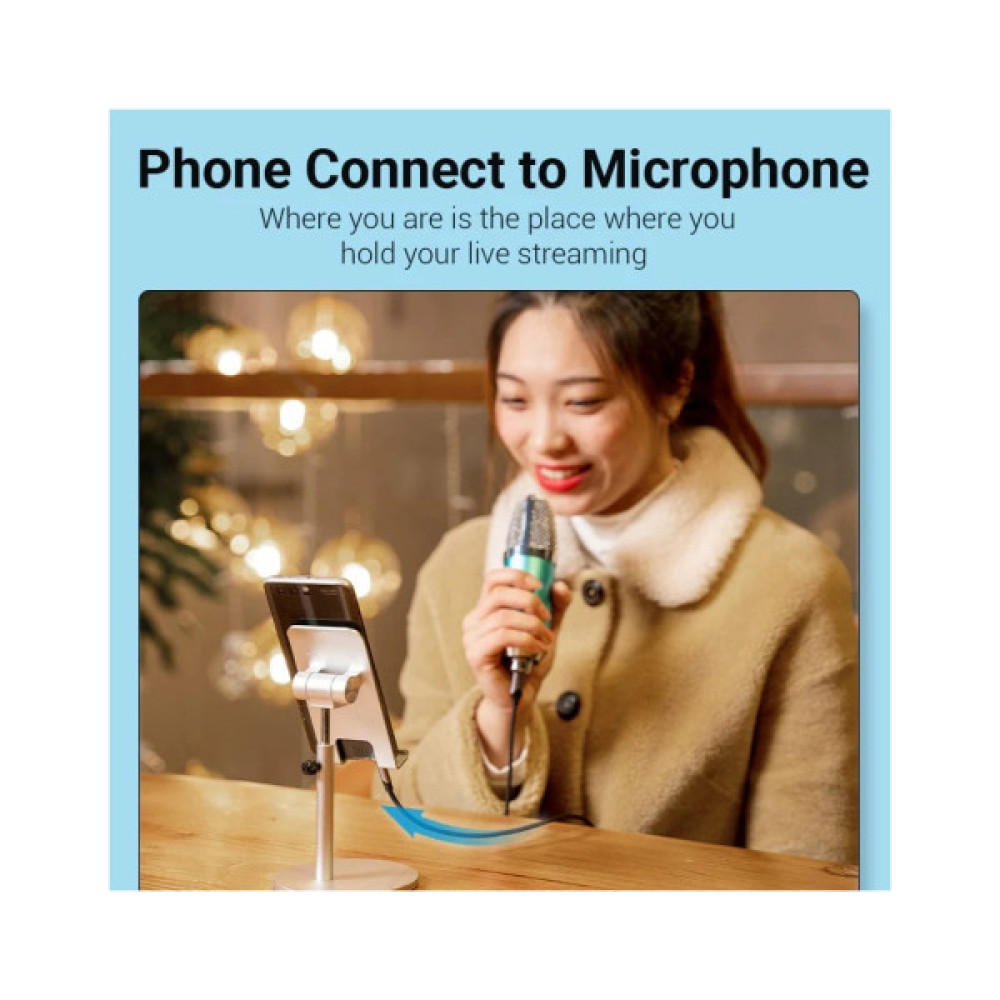 Кабель мультимедійний Micro 5P M to 3.5mm M 1.0m (4pin) black Vention (BDGBF)