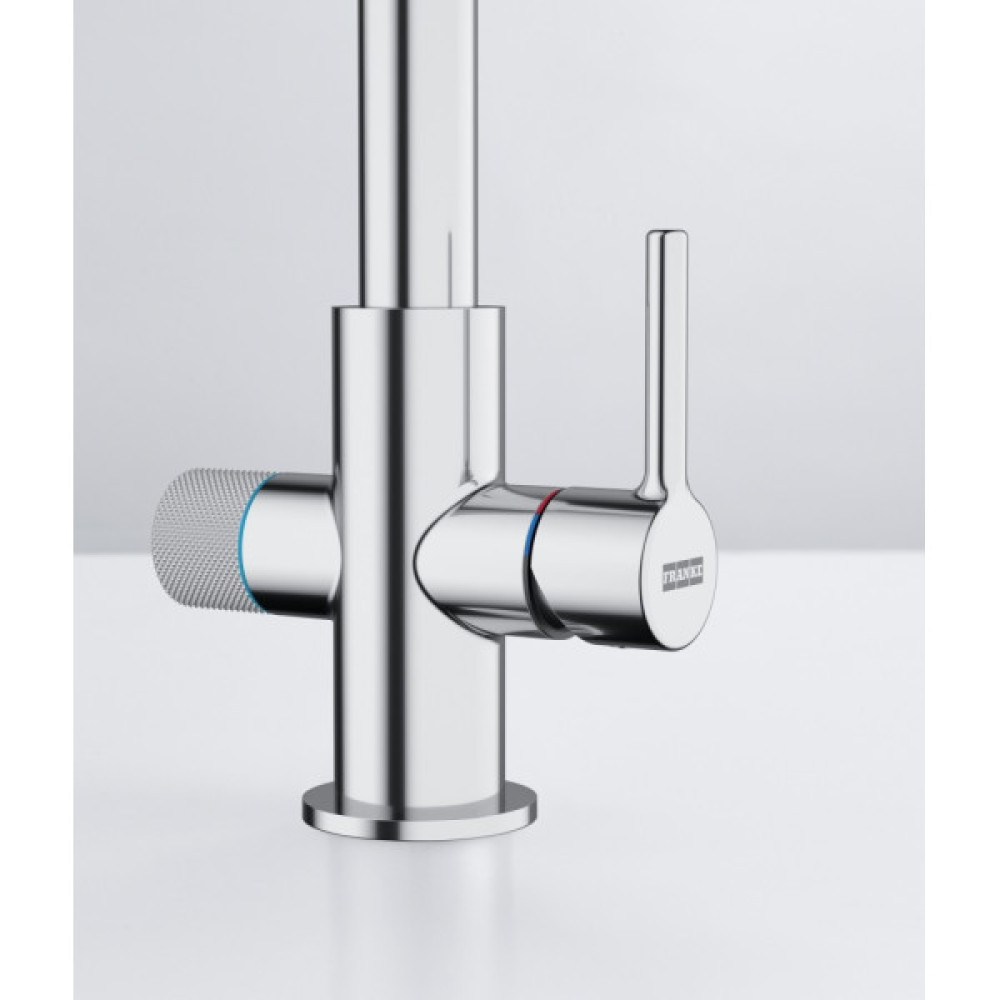 Змішувач для кухні Franke Lina J Clear Water 2.0, довж.виливу - 216 мм, поворотний, 1+1 фільтр, хром