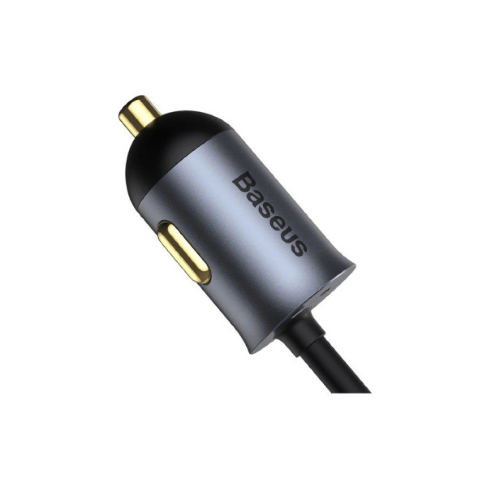 Зарядний пристрій Baseus 2xUSB-C + 2xUSB 120W + extension cord gray (CCBT-A0G)