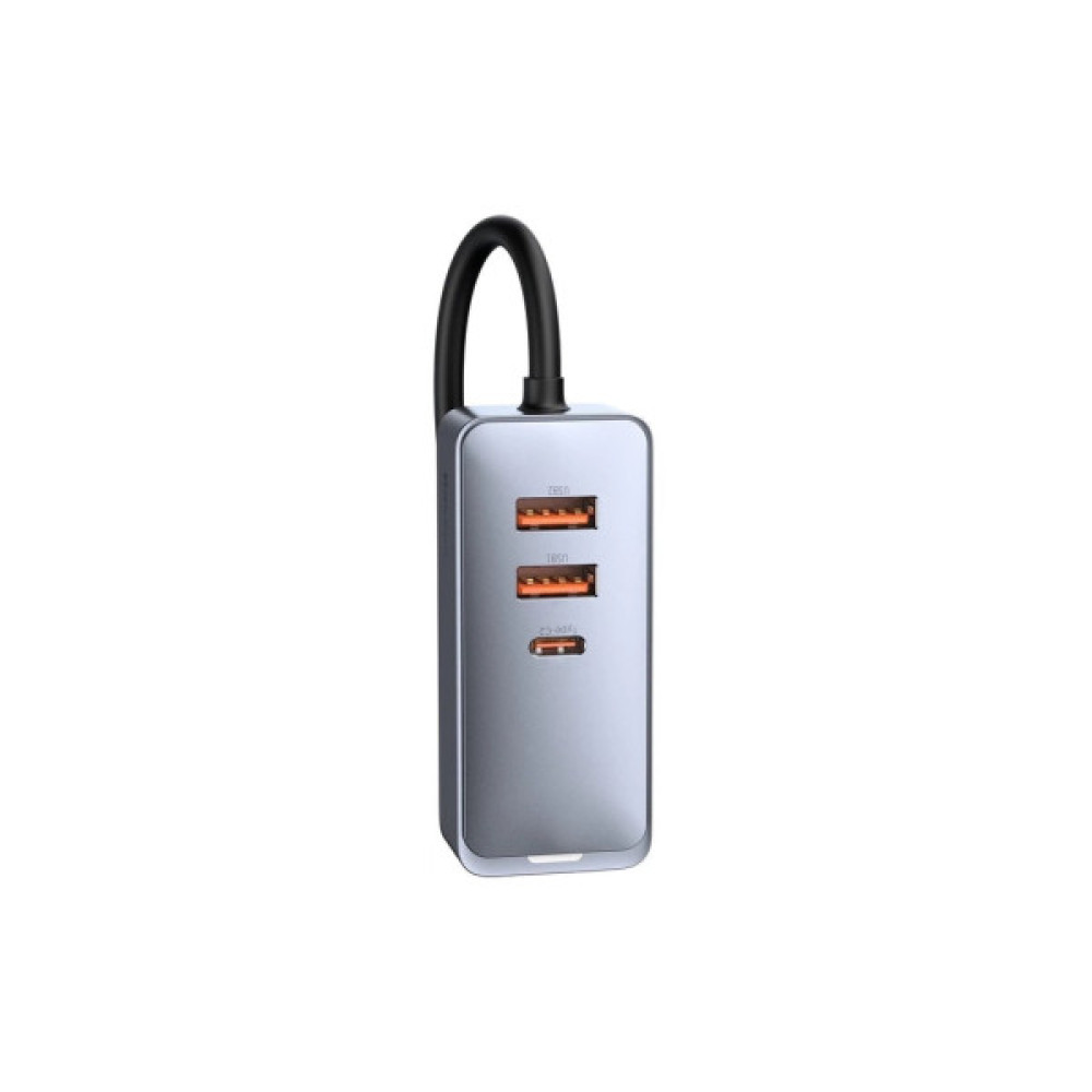 Зарядний пристрій Baseus 2xUSB-C + 2xUSB 120W + extension cord gray (CCBT-A0G)