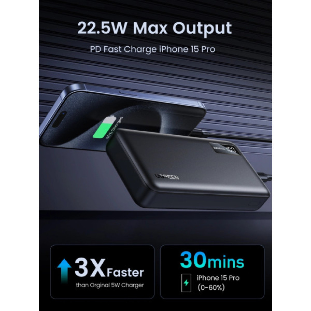 Батарея універсальна Ugreen 20000mAh 20W Two-way Fast Charging (PB312 25683)
