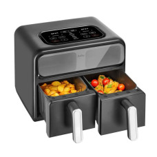 Мультипіч Amica 2400Вт, 2 чаші - по 4.0л, сенсорне управл., 8 авто. программ, пластик, чорний