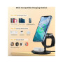 Зарядний пристрій Choetech 15W 3-in-1 Magnetic Wireless Fast Charger black (T585-F-101-CCBK) Зарядний пристрій Choetech 15W 3-in-1 Magnetic Wireless Fast Charger black (T585-F-101-CCBK)