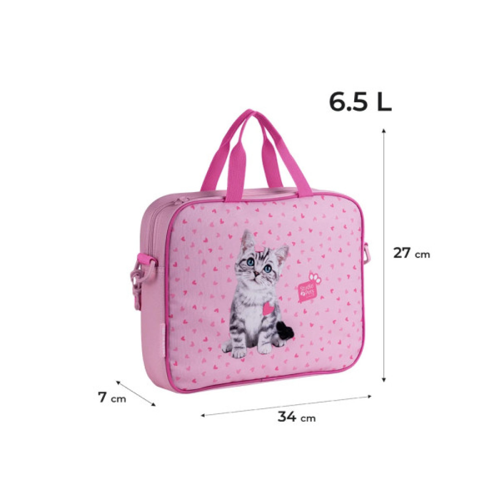 Сумка дитяча Kite A4, Studio Pets, 589-1 шкільна, текстильна (SP25-589-1)